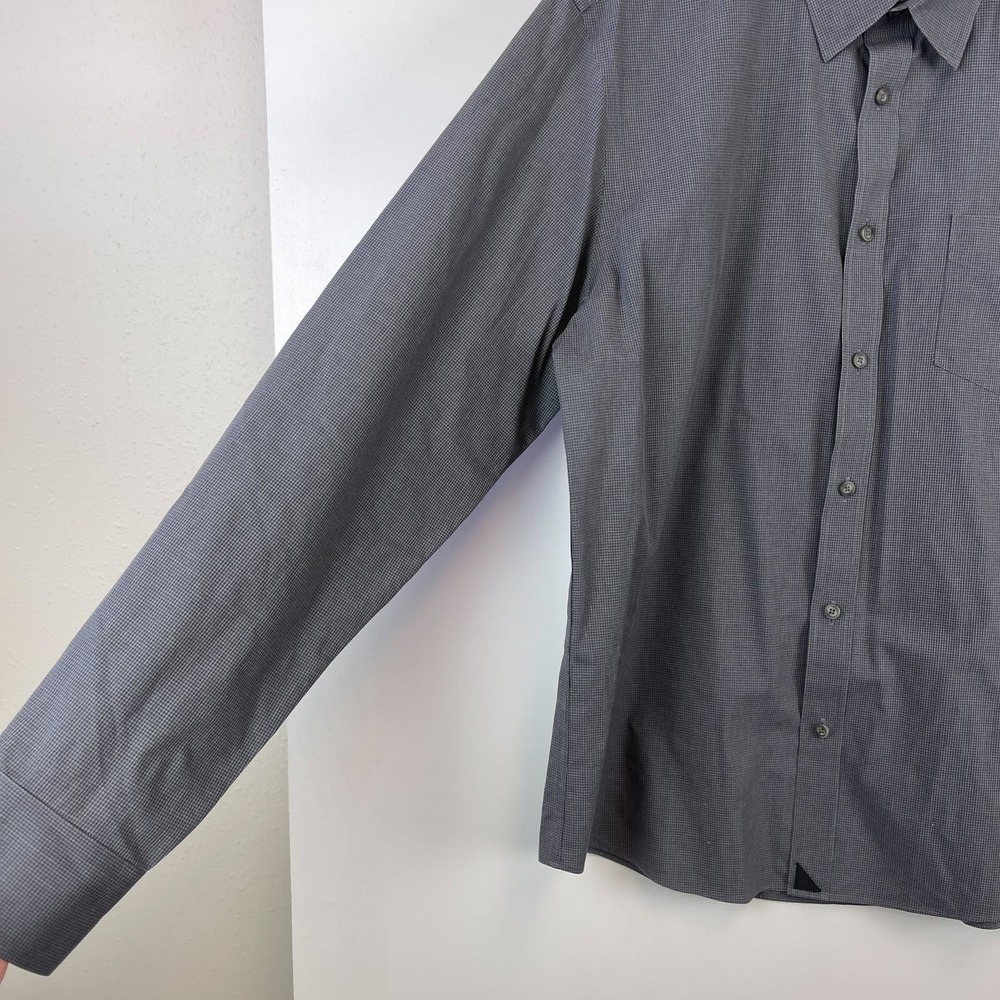 UNTUCKit (XL) Mens Slim Fit Cotton Button Down Shirt Gray - Picture 4 of 9